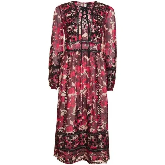 NWT Topshop Corset Poplin Ovoid Dress in Black Green Floral